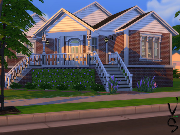 Sims 4 — Brick~A~Brack (Sims 4 Version) by Veckah — This 2bed 2bath home has curb appeal for days. Inside you will find a