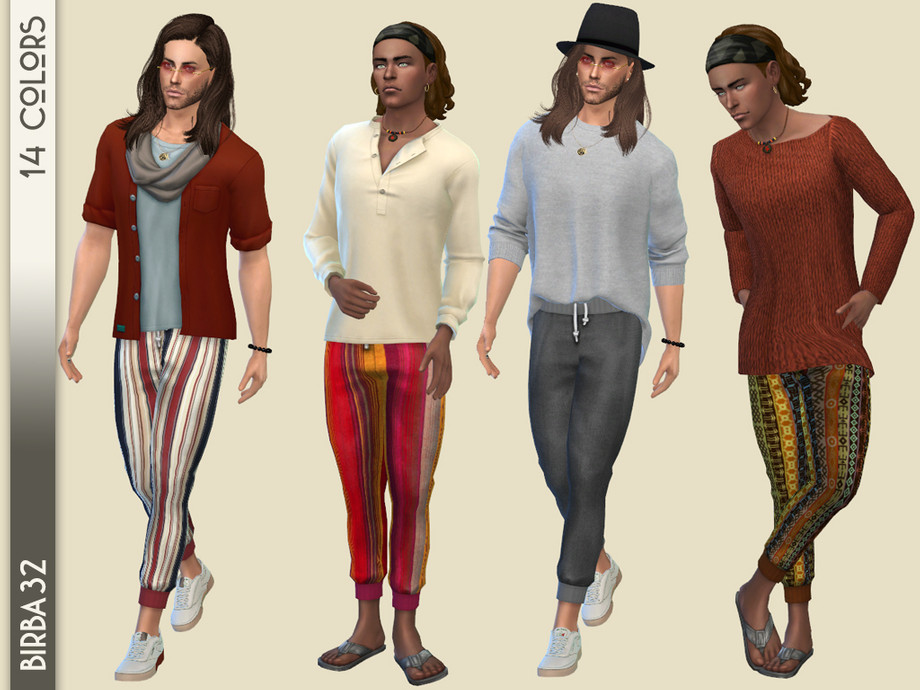 The Sims Resource - Boho trousers for man