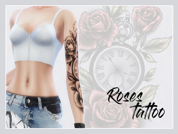The Sims Resource | Roses Tattoo