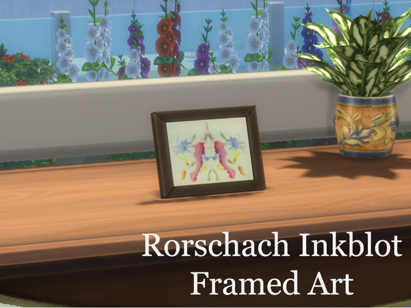 Sims 4 — Rorschach Inkblots in frame by Simder_Talia — The 10 inkblots in the Rorschach inblot test, in a nice dark brown