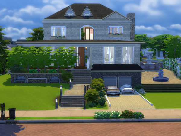 Sims 4 — Bonnie by simcactus — It has two usable floors. The garage you can see on the previews are just for decoration,