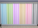 Sims 4 — Suddenly Stripes (White Trim) by Veckah — Six pastel(ish) striped wallpapers with white wood trim.