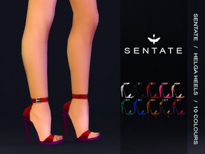 Sims 4 — Helga Heels by Sentate — A classic pair of barely there strappy heels, with an improved mesh that makes your