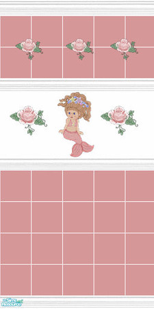 Sims 2 — Mermaid pink by devilishdawn — Has a matching floor 