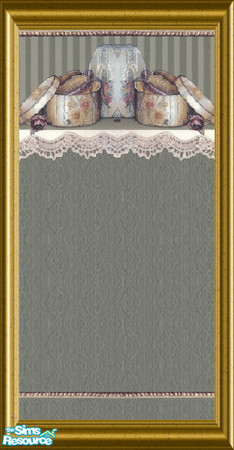 Sims 2 — KitchenPotteryWall by The_Unicorn — Without the Frames