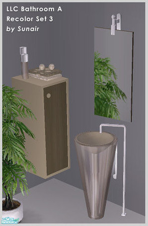 Sims 2 — LLC Bathroom A - Recolor set 3 by Sunair — LLC Bathroom A - Recolor set 3 (darkwood)