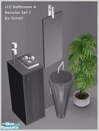 Sims 2 — LLC Bathroom A - Recolor set 1 by Sunair — LLC Bathroom A - Recolor set 1 (black)