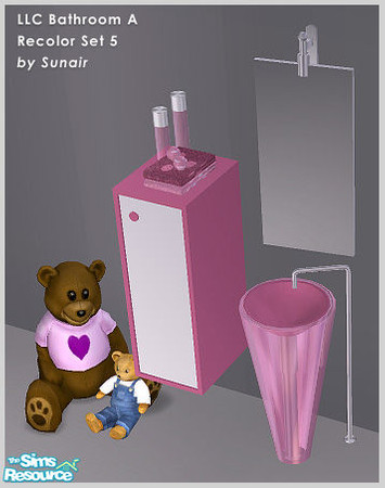 Sims 2 — LLC Bathroom A - Recolor set 5 by Sunair — LLC Bathroom A - Recolor set 5 (white)
