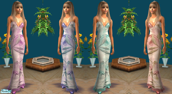 Sims 2 — Samantha by Babybunny — Inspired to Valentino Collection Spring 2005-2006