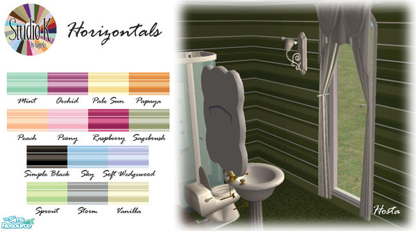 Sims 2 — Studio K Horizontals 02 by StudioKhagerks — 15-28 of 28 colors. Can be found under Wallpapers. Coordinates with