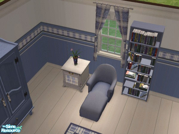 Sims 2 — Highland Blue Bedroom Set - Bookcase by socgrrrl725 — Part of the Highland Blue Bedroom Set. Created by