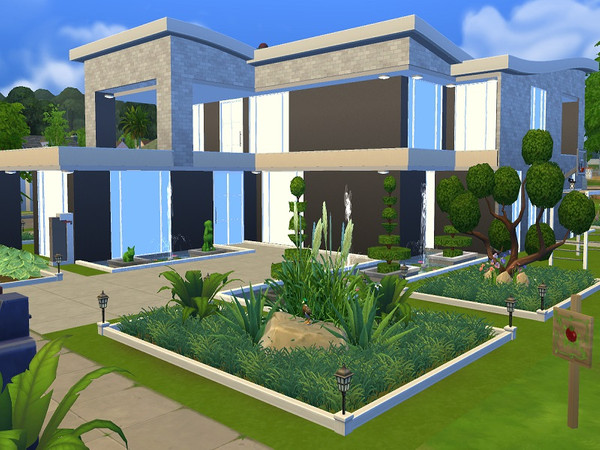 Sims 4 — Moonlight by Me_And_You2 — This house has two floors. On the first floor there is a kitchen, living room,