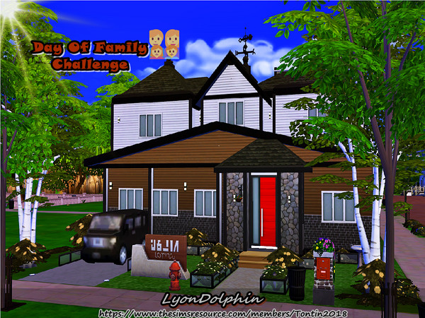 Sims 4 — Day Of Family Challenge by Tontin2018 — A family home, for a celebration of International Family Day (May 15)