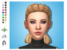 Sims 4 — Katie (All Ages) by TekriSims — Short, thick double dutch braids ending in little pigtails. 