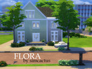 Sims 4 — Flora by simcactus — This build has two usable floors. Each floor has a bathroom, a (master) bedroom, a living