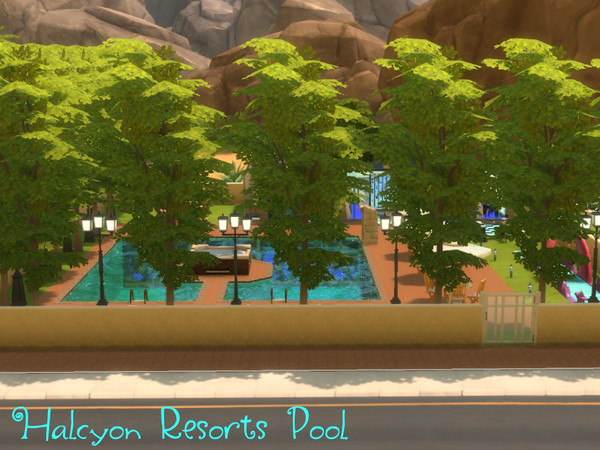 Sims 4 — Halcyon Resorts Pool by Alex_Harris — Don't know what to do on a hot day? come tp Halcyon Resorts Pool! you are