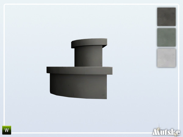 Sims 4 — Stairs Add-on Sturdy Stairs 2 steps Round by Mutske — This stair is part of the StairsAddOn set. Round side for