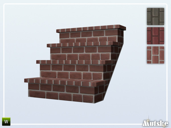 Sims 4 — Stairs Add-on Pragmatic 4 steps by Mutske — This stair is part of the StairsAddOn set. Corner side for the