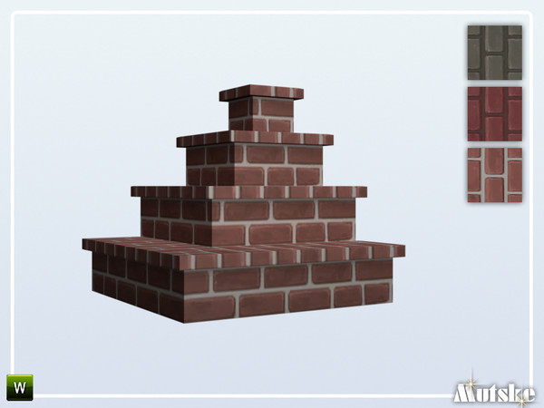 Sims 4 — Stairs Add-on Pragmatic 4 steps Corner by Mutske — This stair is part of the StairsAddOn set. Corner side for