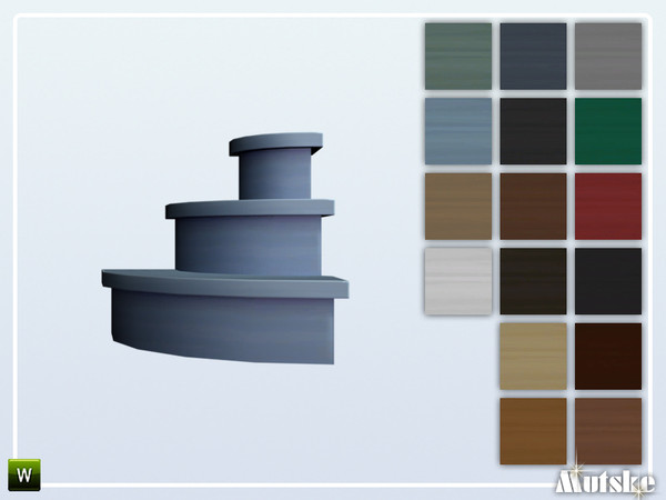 Sims 4 — Stairs Add-on Unremarkable Staircase 3 steps Round by Mutske — This stair is part of the StairsAddOn set. Round