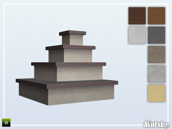 Sims 4 — Stairs Add-on Workaday 4 steps Corner by Mutske — This stair is part of the StairsAddOn set. Corner side for the