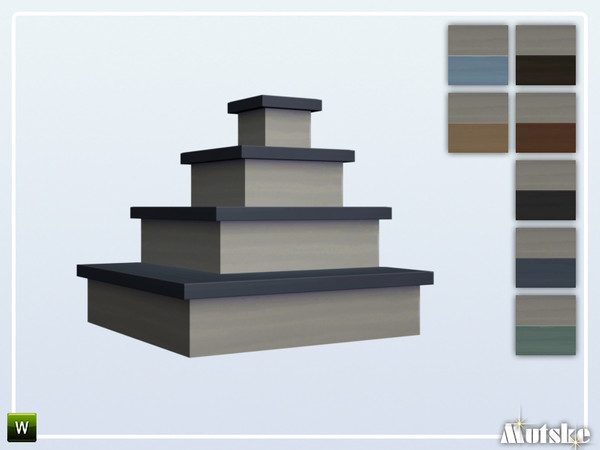 Sims 4 — Stairs Add-on Townhouse 4 steps Corner by Mutske — This stair is part of the StairsAddOn set. Corner side for