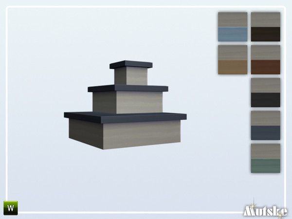 Sims 4 — Stairs Add-on Townhouse 3 steps Corner by Mutske — This stair is part of the StairsAddOn set. Corner side for