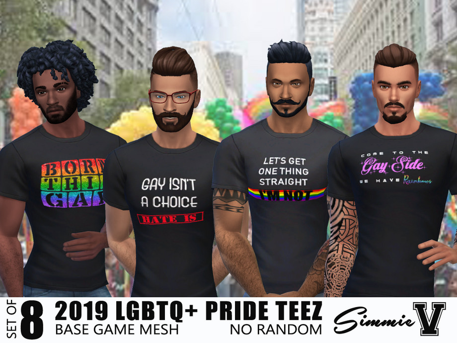 Sims 4 - SimmieV_LGBTQ+ 2019 Pride Tshirts v1 by SimmieV - This set contain...