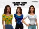 Sims 4 — Summer Shirts for Her by Hhgurl2 — Summer shirts for females T-E Standalone item 3 swatches BG mesh