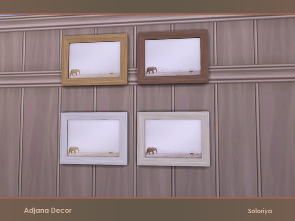 Sims 4 — Adjana Decor. Painting, v2 by soloriya — Minimalistic painting with an elephant. Part of Adjana Decor set. 4