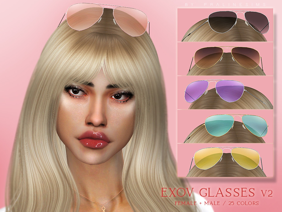 Indirekte Modstand tirsdag The Sims Resource - EXOV Glasses V2