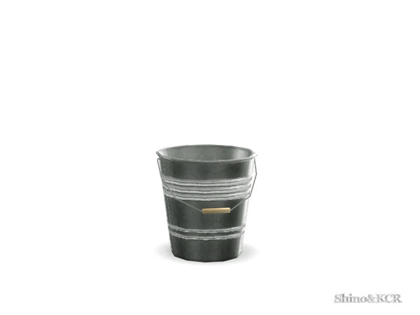 Sims 4 — Outdoor 19 Deco - Bucket small by ShinoKCR — Decorations matching Outdoor 19 in Clutter