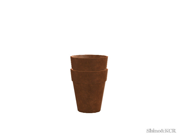 Sims 4 — Outdoor 19 Deco - Plant Pot x2 by ShinoKCR — Decorations matching Outdoor 19 in Clutter
