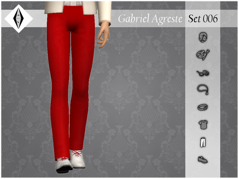 Sims 4 Gabriel Agreste - Set006 - Bottom - Pants by AleNikSimmer