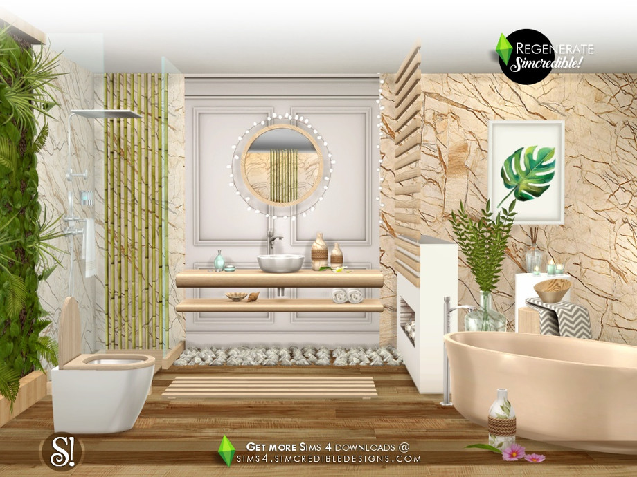 The Sims Resource Regenerate - How To Put A Big Tub In Small Bathroom Sims 4 Cc Hair