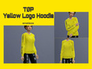 Sims 4 — Twenty One Pilots Yellow Hoodie Merch by emelieze — Female, Teen-Elder Mesh from base game (baby ariel hoodie)
