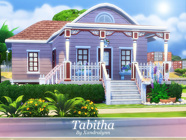 Sims 4 — Tabitha House by Xandralynn — Tabitha is a cozy, one-story house, ideal for a parent sim and their two kids.