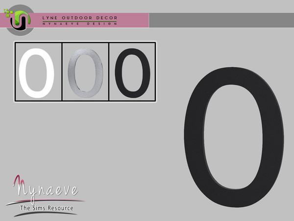 Sims 4 — Lyne House Number 0 by NynaeveDesign — Lyne House Number 0 Located in Decor - Miscellaneous Price: 29 Size: 0.5