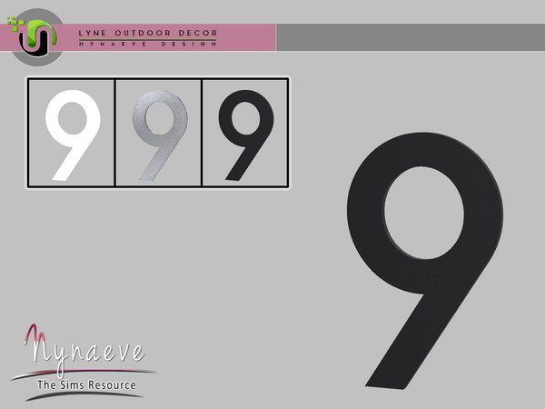 Sims 4 — Lyne House Number 9 by NynaeveDesign — Lyne House Number 9 Located in Decor - Miscellaneous Price: 29 Size: 0.5