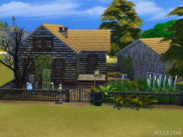 Sims 4 — Old cabin by Misa1996 — This old small house is for one sim. It is furnished and decorated. Inside is small