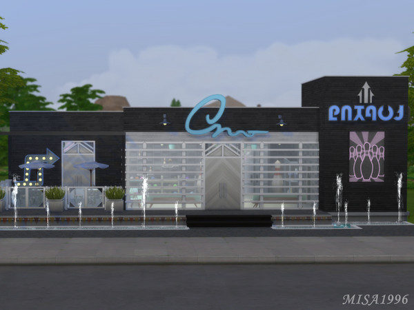 Sims 4 — Karaoke-Bowling Bar  by Misa1996 — Karaoke and bowling bar in one building. Have a great fun with your sims. It