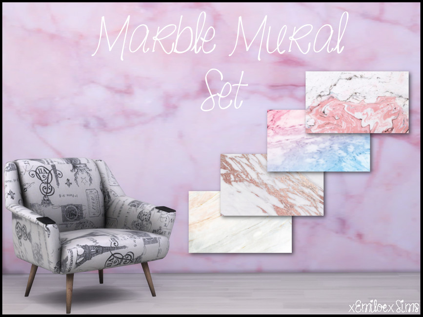 Sims 4 Marble Walls CC