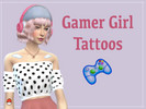 Sims 4 — Gamer Girl Tattoos by Razbies — - These tattoos are considered as one tattoo (shoulder) so you can still add