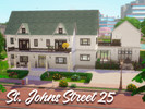 Sims 4 — St. Johns Street 25 - No CC! by JulyArmstrong — This house has 2 floors. On the first one there's a big kitchen,