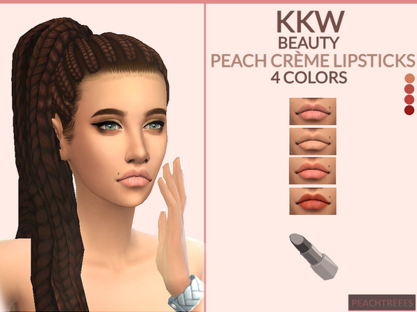 Sims 4 —  by peachtreees — Have you ever wanted a famous brand of lipstick in Sims 4? Well here you go! 
