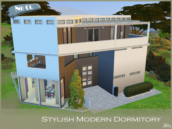 Sims 4 — Stylish Modern Dormitory by JMity — Looking for a place to stay between your college lessons, new work and