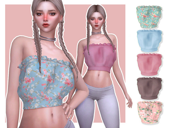 Sims 4 — [ Iris ] - AF Top by Screaming_Mustard — A new summery top. 100% new mesh. For females, teen +. With custom