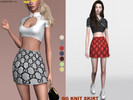 Sims 4 — gg knit skirt . by cosimetics — made by cosimetics cc . hq mod compatible . seven swatches . custom cas
