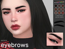 Sims 4 — Eyebrows | 01 by Sanamo — Female Eyebrows in 27 colors (9 natural, 18 maxis match).