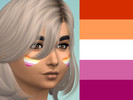 Sims 4 — Pride Blush by unluckii-mage — Base game pride heart blush, includes the following flags: Gay Lesbian Bi Pan Ace